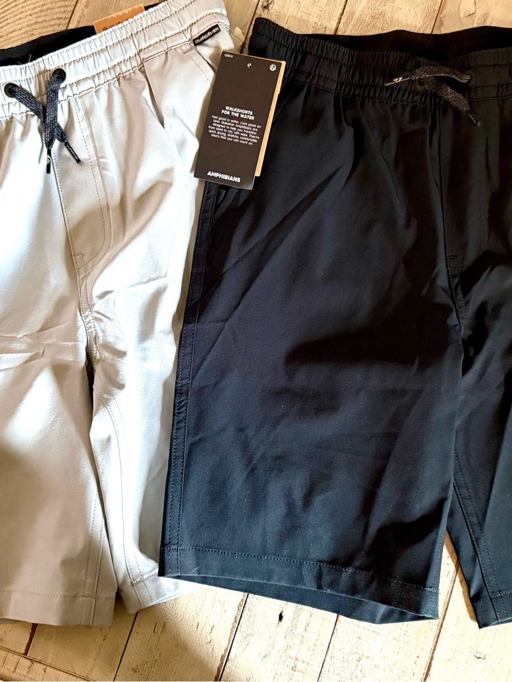 Quiksilver Kids Swim Trunks in Black and Light Gray